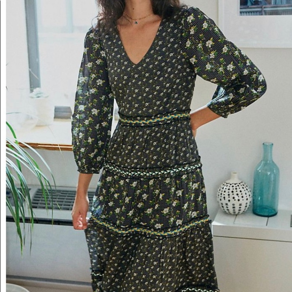 Anthropologie Karoline Tiered Maxi Dress
